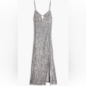 Topshop silver sequin midi dress. Brand new with tags